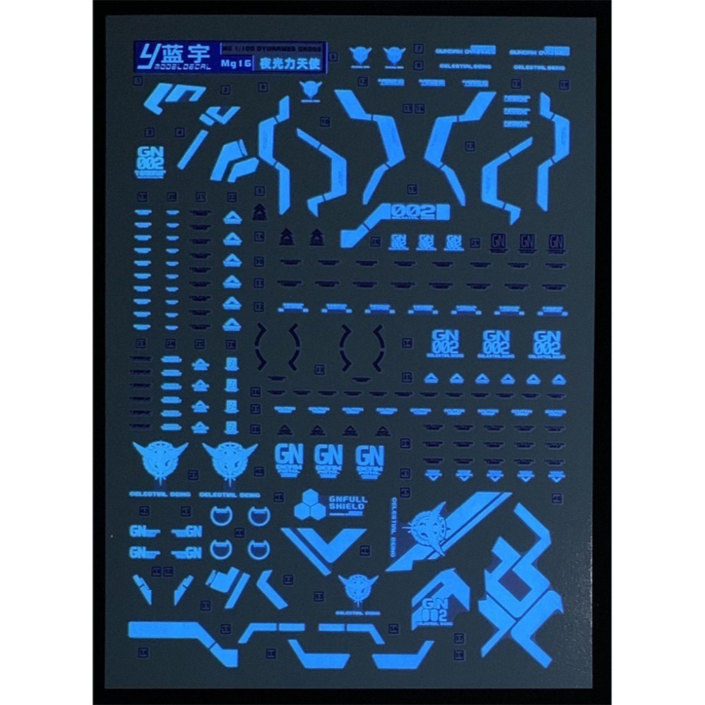 【Max模型小站】藍宇 MG Gundam Dynames GN-002 力天使.專用水貼【夜光+螢光】-細節圖3