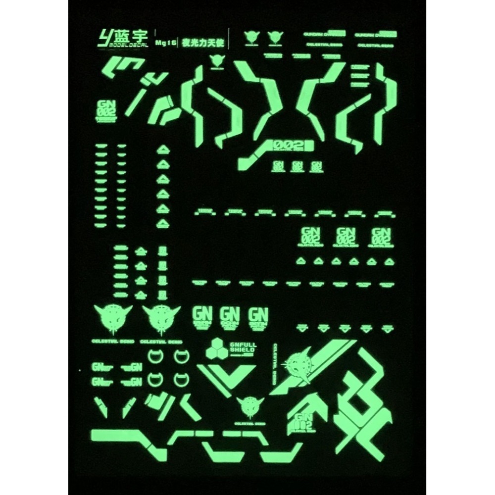【Max模型小站】藍宇 MG Gundam Dynames GN-002 力天使.專用水貼【夜光+螢光】-細節圖4