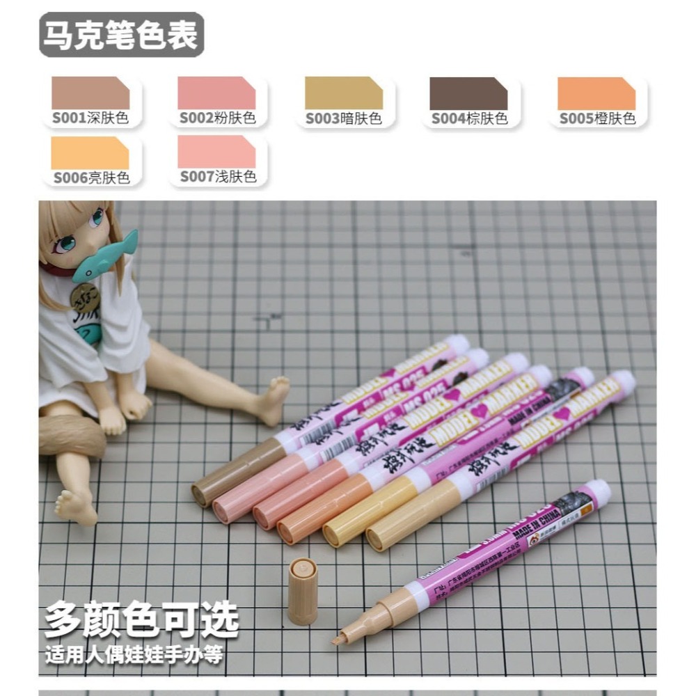 【Max模型小站】模式玩造 MS025 手辦人偶補色 皮膚肌膚色肉色 上色 塗裝 馬克筆-細節圖2