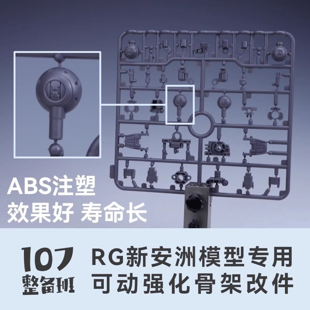 【Max模型小站】107整備班 RG新安洲 可動强化骨架 改件 關節活動零件-細節圖2