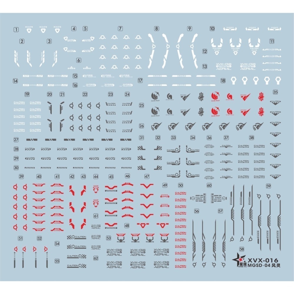 【Max模型小站】星域 MGSD 風靈鋼彈 水星的魔女 AERIAL 主角機 高清 螢光水貼-細節圖2