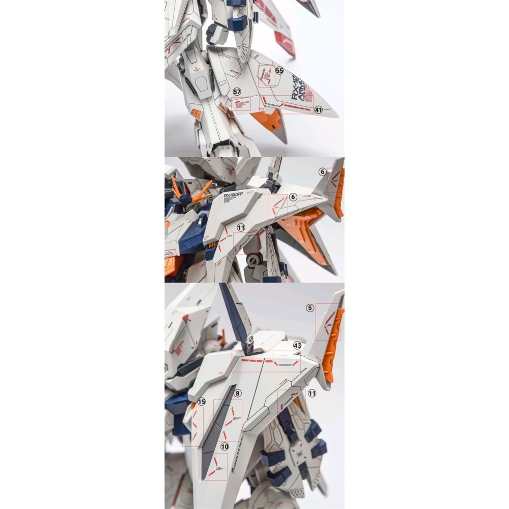 【Max模型小站】炎水貼 GHOST版 HG(44) 潘妮洛普 鋼彈 大白鵝 RX-104 螢光水貼-細節圖7