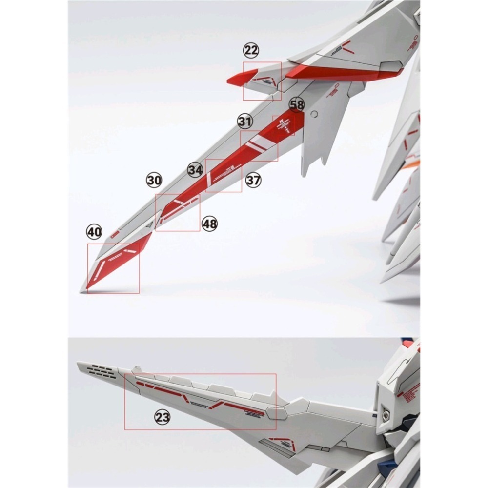 【Max模型小站】炎水貼 GHOST版 HG(44) 潘妮洛普 鋼彈 大白鵝 RX-104 螢光水貼-細節圖8