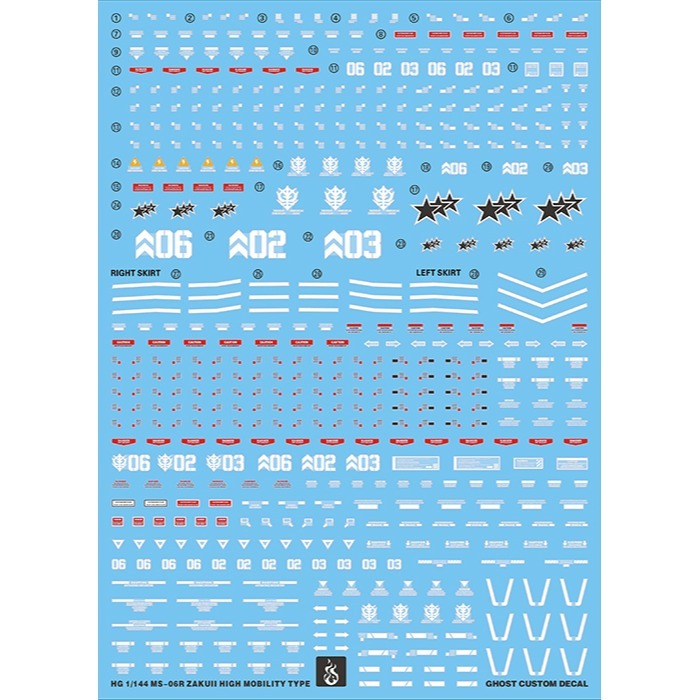 【Max模型小站】炎水貼 GHOST版 HG(49) GTO 黑色三連星 螢光水貼-細節圖2