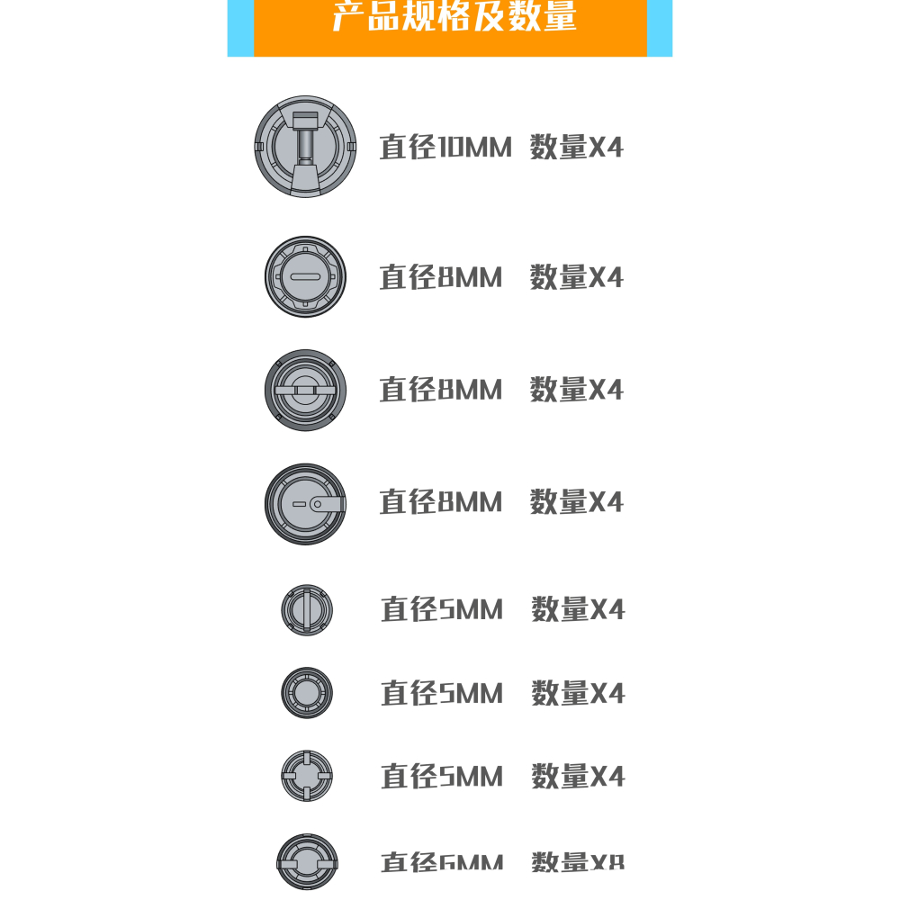 【Max模型小站】菲尼克斯 DP-02 鋼彈模型節改造補品 圓形細節 關節貼片改件-細節圖3