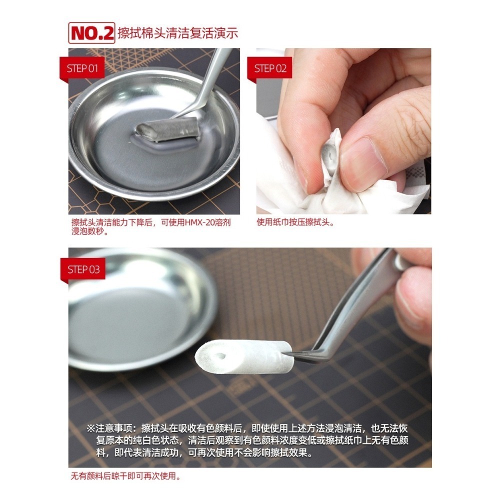 【Max模型小站】喵匠 HOBBY MIO 多用途擦拭棒套裝 鋁合金材質 斜頭重複使用-細節圖5