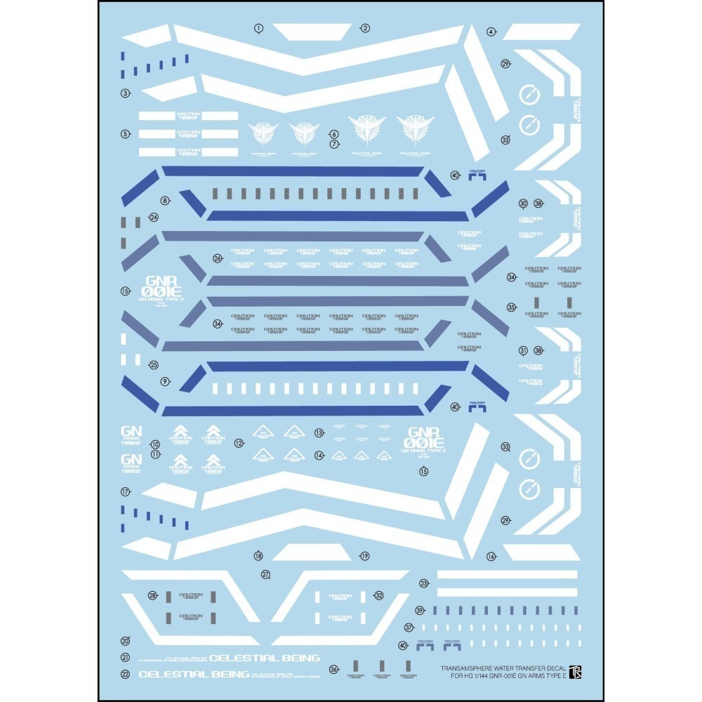 【Max模型小站】三紅領域 HG GN武裝E型專用 水貼-細節圖2