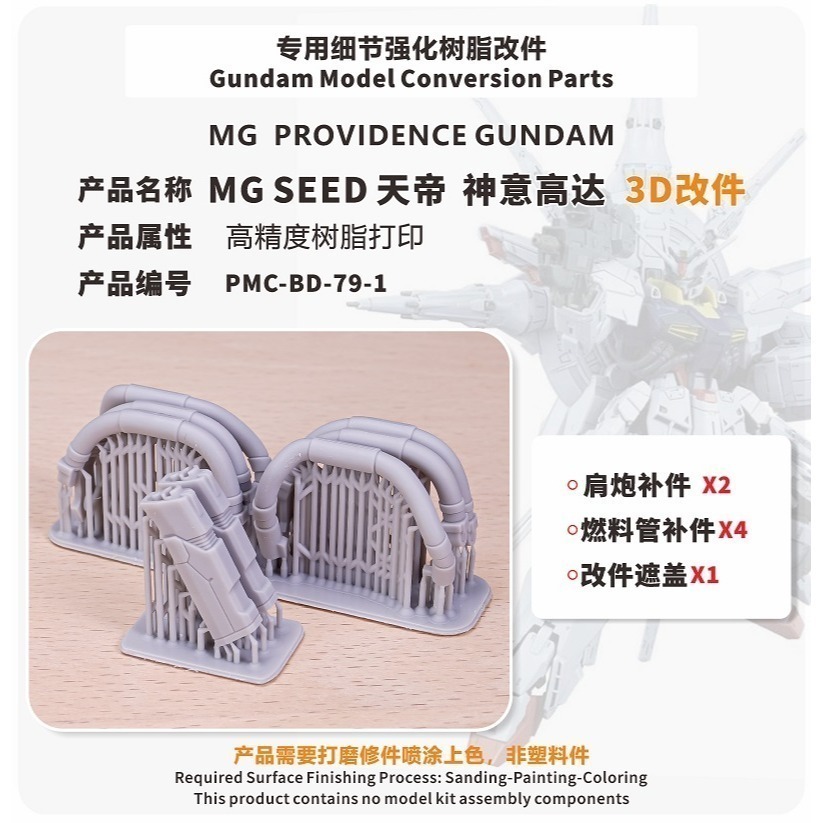 【Max模型小站】TAS沉迷者 MG神意鋼彈 SEED天帝神谕 3D改件 模型改造補品-細節圖2