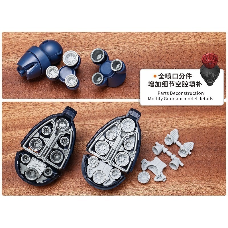 【Max模型小站】TAS沉迷者 HG里克德姆 蓋亞機 3D改件 模型 肩甲+噴口型 改造補品-細節圖5