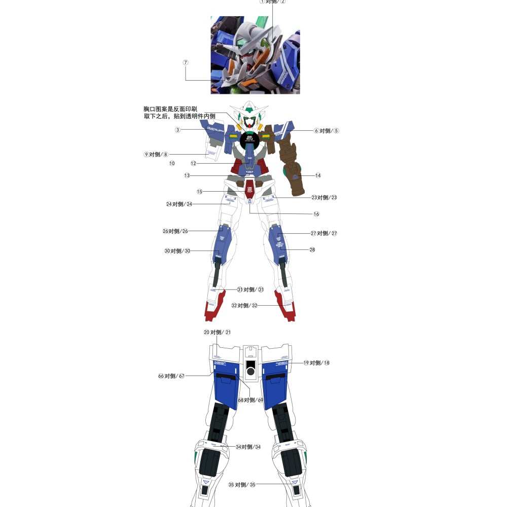 【Max模型小站】AMAX 1/100 MG MB 能天使R4 帶地台用水貼-細節圖4