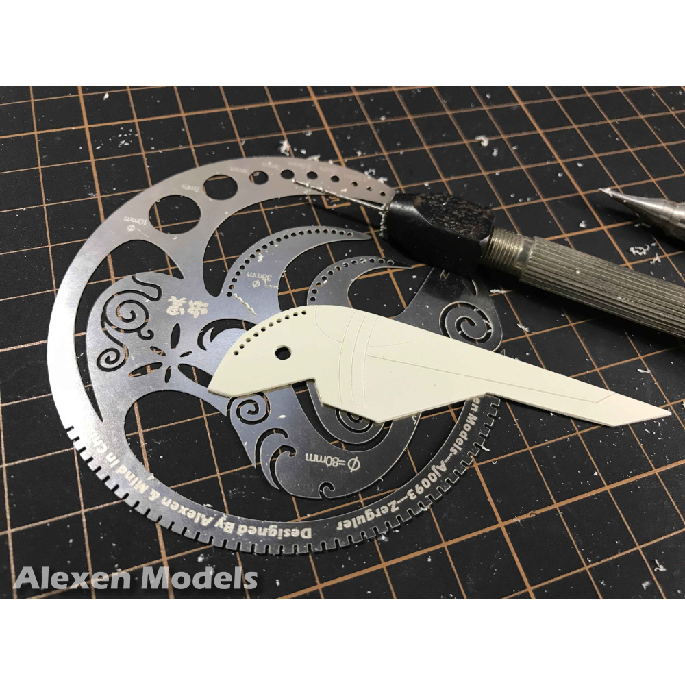 【Max模型小站】艾烈臣 AJ0093 模型蟲形雲規尺 機體雕花纹理 拉弧線 曲線-細節圖4