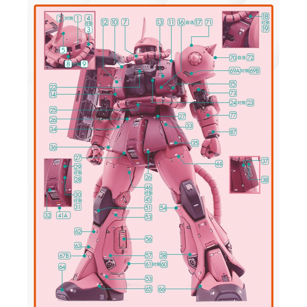 【Max模型小站】GUGU MG021 薩克2.0 夏亞薩克 通用高清 水貼-細節圖4