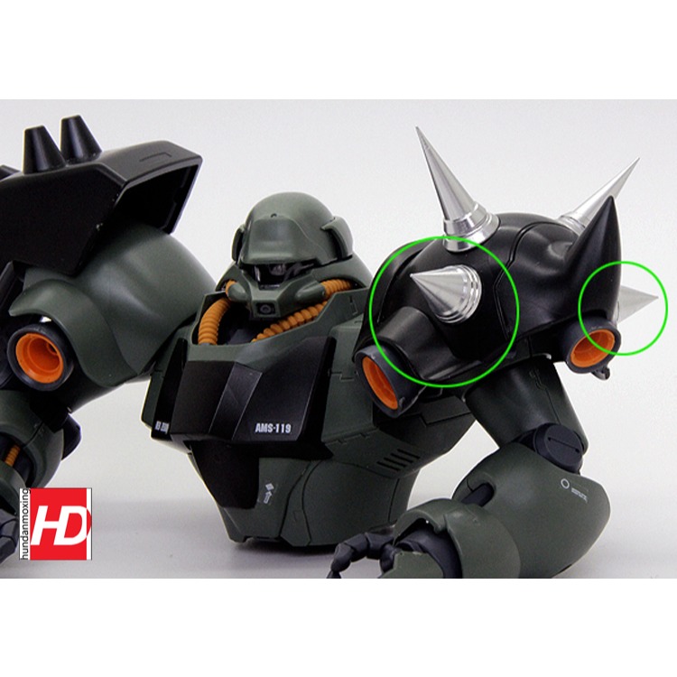 【Max模型小站】HD 鋼彈模型 金屬補品 改件 mg薩克肩刺 ZC1 銀色/鈦黑/金色 (3枚入)-細節圖4