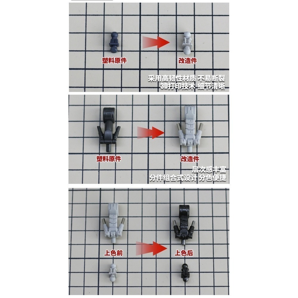 【Max模型小站】模式玩造 HS036 模型細節補件 HG1/144巴巴托斯系列 通用腰部改件-細節圖4