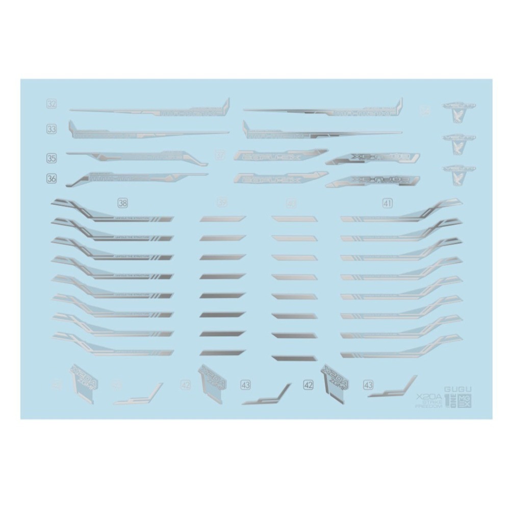 【Max模型小站】GUGU MGEX 攻擊自由 午夜塗層限定 暗黑攻擊自由 水貼-細節圖3