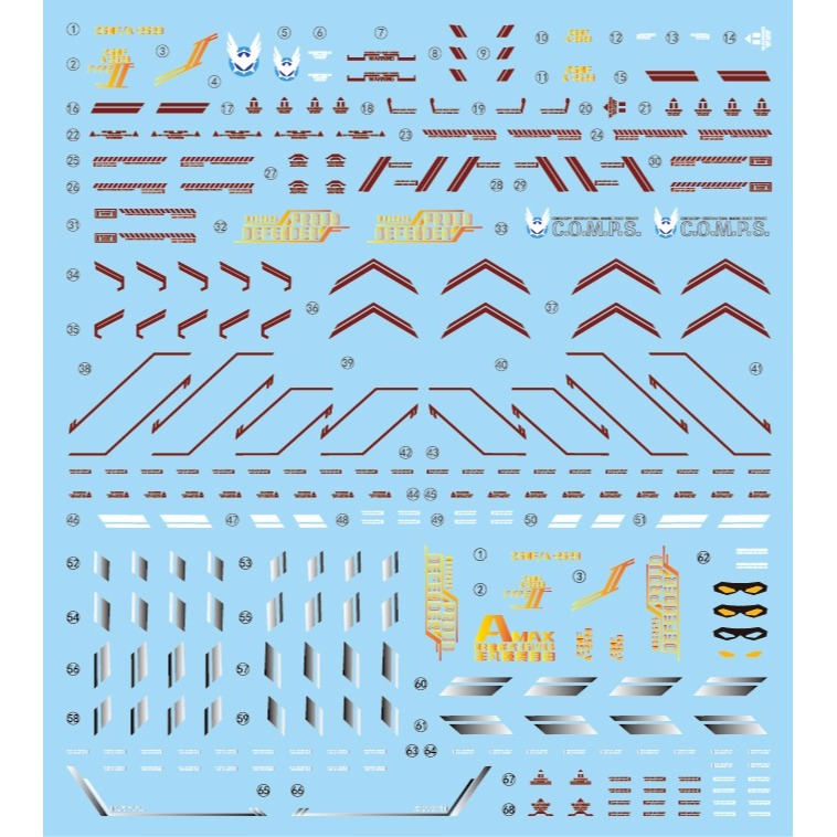 【Max模型小站】AMAX HG 1/144 非凡攻擊自由 MR魂樣式 燙金 螢光水貼-細節圖2