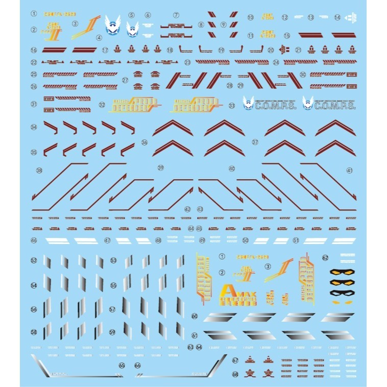 【Max模型小站】AMAX HG 1/144 非凡攻擊自由 MR魂樣式 燙金 螢光水貼-細節圖2