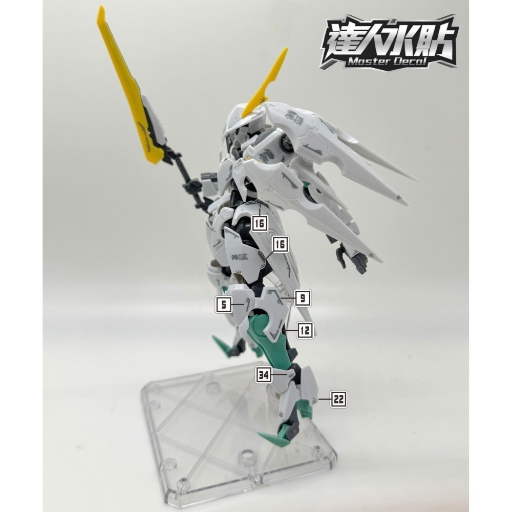 【Max模型小站】達人 (H092) IBO HG 奥特琳德 鐵血 PB 1/144 螢光水貼-細節圖4