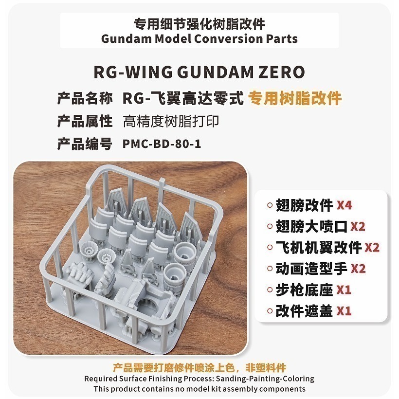 【Max模型小站】TAS沉迷者 RG飛翼鋼彈零式 鋼彈W 3D改件 模型改造-細節圖2
