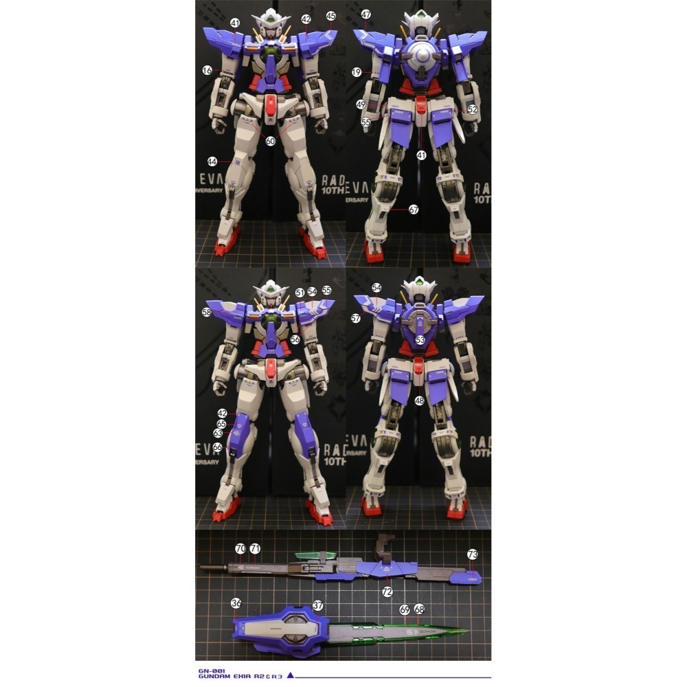 【Max模型小站】拾壹零 MGMB Exia GN-001 能天使概念型(R2R3R4).專用水貼-細節圖5