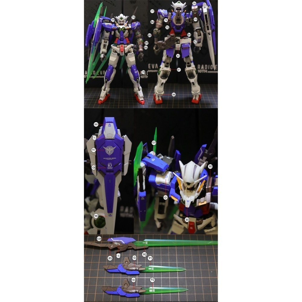 【Max模型小站】拾壹零 MGMB Exia GN-001 能天使概念型(R2R3R4).專用水貼-細節圖6