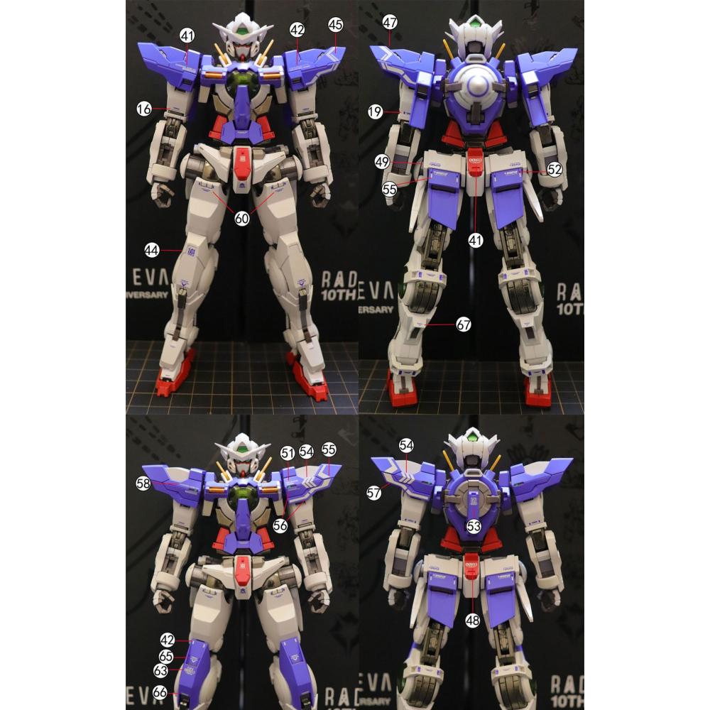 【Max模型小站】拾壹零水贴 MG 能天使R1R2R3 MB樣式能天使R1戰損 水貼-細節圖3