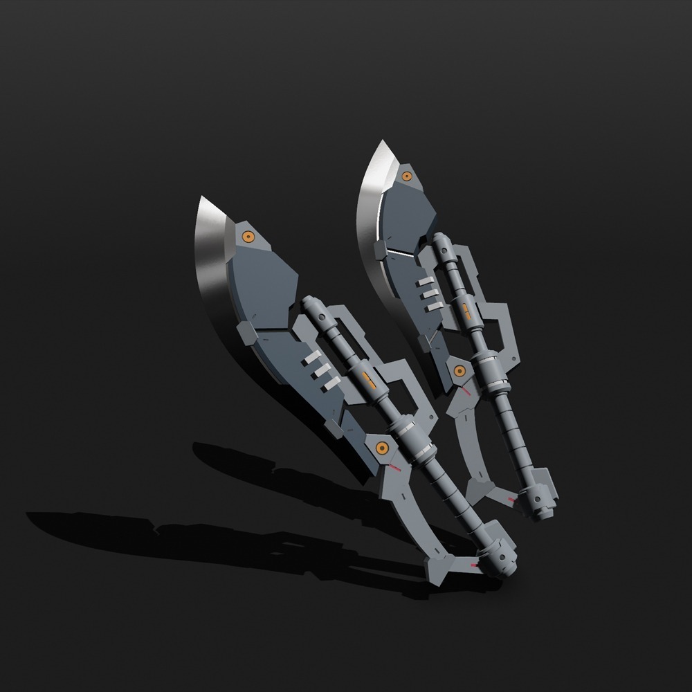 【Max模型小站】菲尼克斯 A-06 RG HG 吉翁薩克通用 熱能双刀 双斧 武器改件-細節圖3