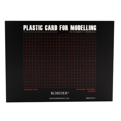 【Max模型小站】邊境 附刻度PS膠板 鋼彈GK模型工具制作改造板 塑料板 190*250mm（3片裝）BD0010-規格圖2
