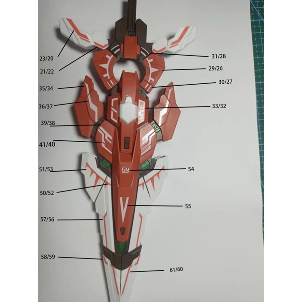【Max模型小站】Amax工作室 MG Seven GN-00007S 00鋼彈七劍(檢察官).螢光水貼-細節圖4