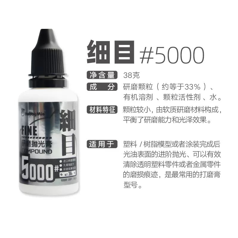 【Max模型小站】喵匠 鏡面抛光研磨膏 鋼彈車模打磨 (高 粗目细目 增亮型水蠟 抛光布)-規格圖6