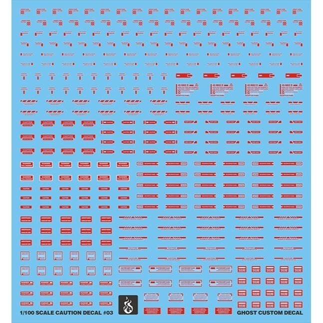 【Max模型小站】炎水贴 GHOST原創 鋼彈軍事模型 通用logo 警示 標示 螢光-規格圖5