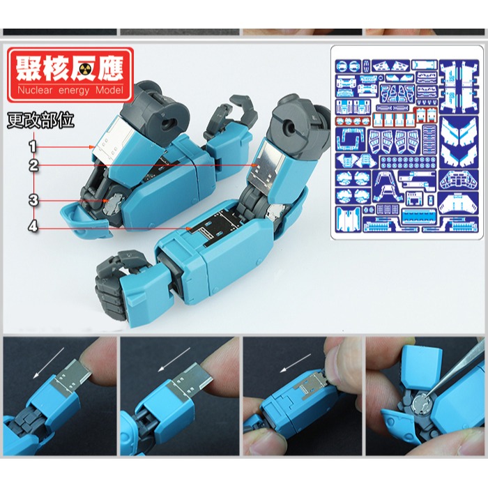 【Max模型小站】聚核反應 MG GM 狙擊吉姆 專用蝕刻片-細節圖5