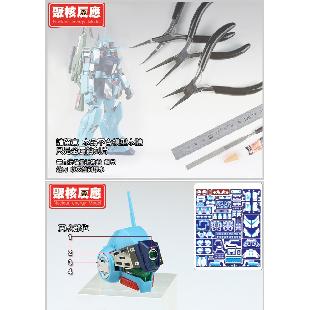 【Max模型小站】聚核反應 MG GM 狙擊吉姆 專用蝕刻片-細節圖2