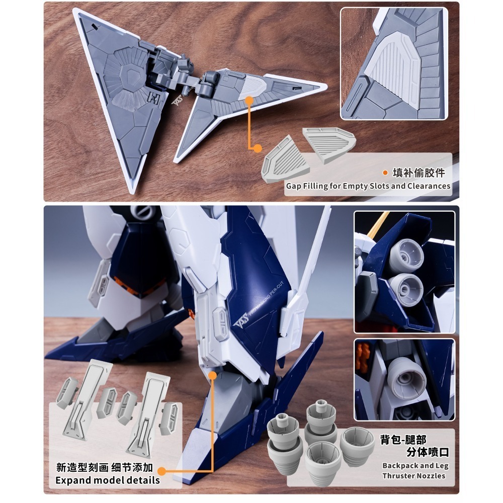 【Max模型小站】TAS沉迷者 HGUC 柯西鋼彈 3D樹酯改件+造型手 模型細節改造-細節圖7