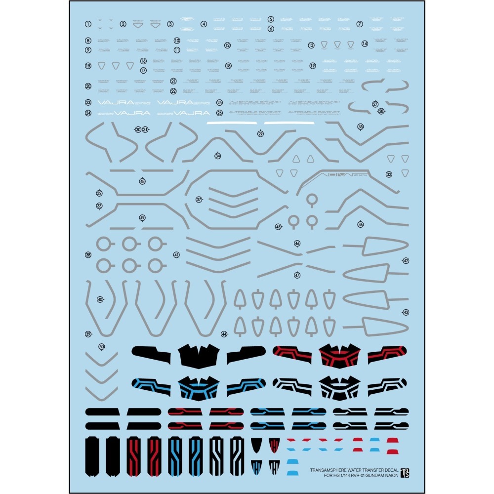 【Max模型小站】三紅領域 HG 網路限定 NAION 奈翁 涅槃鋼彈 專用水貼-細節圖2