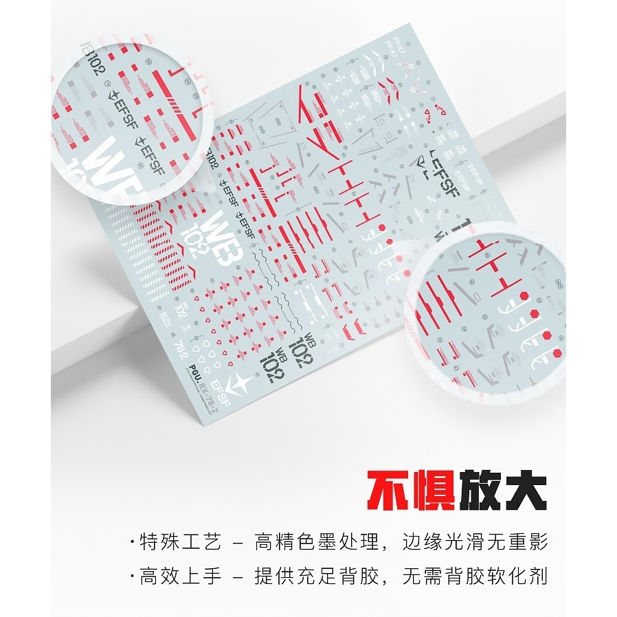 【Max模型小站】LNX PG 78鋼彈 PGU 元祖 2.0 RX78-2 模型 高清 水貼-細節圖2