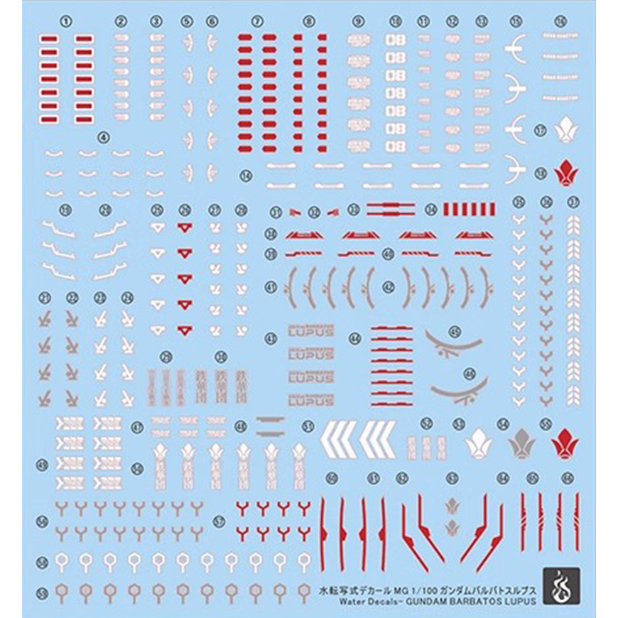 【Max模型小站】炎水貼 MG(79) 巴巴托斯天狼座 鐵血孤兒 螢光水貼-細節圖2