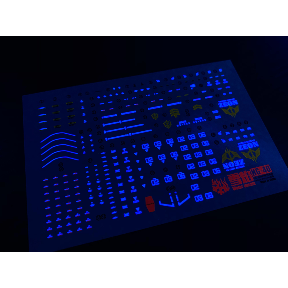 【Max模型小站】雪焰 RG-07 黑色三連星 薩克 螢光 高精度 水貼-細節圖3