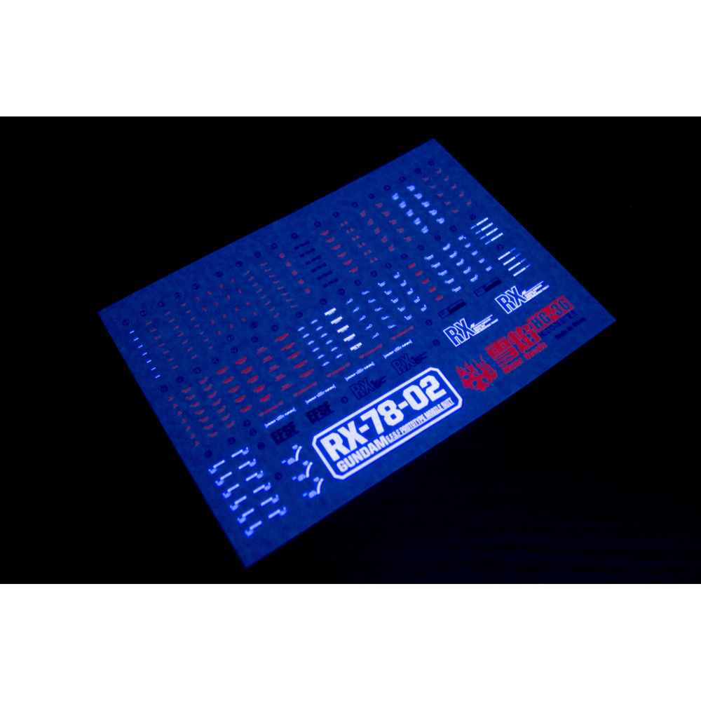 【Max模型小站】雪焰 HG-36 RX-78 出廠配色(GTO) RX78 螢光 高精度專用 水貼-細節圖3