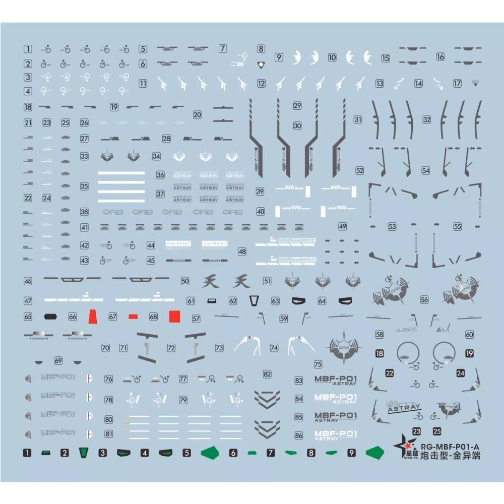 【Max模型小站】星域 RG 1/144 炮擊型金色異端 高清專用水貼-細節圖2