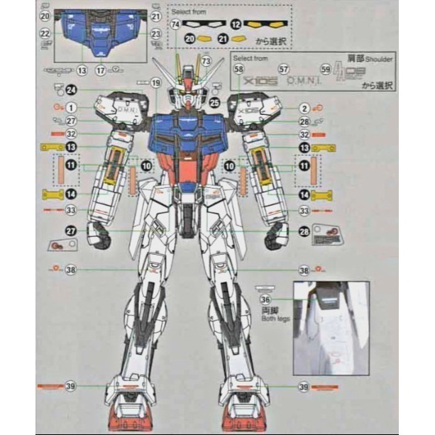 【Max模型小站】星域 RG 完美攻擊鋼彈 PERFECT STRIKE全裝備鋼彈高清水貼-細節圖3