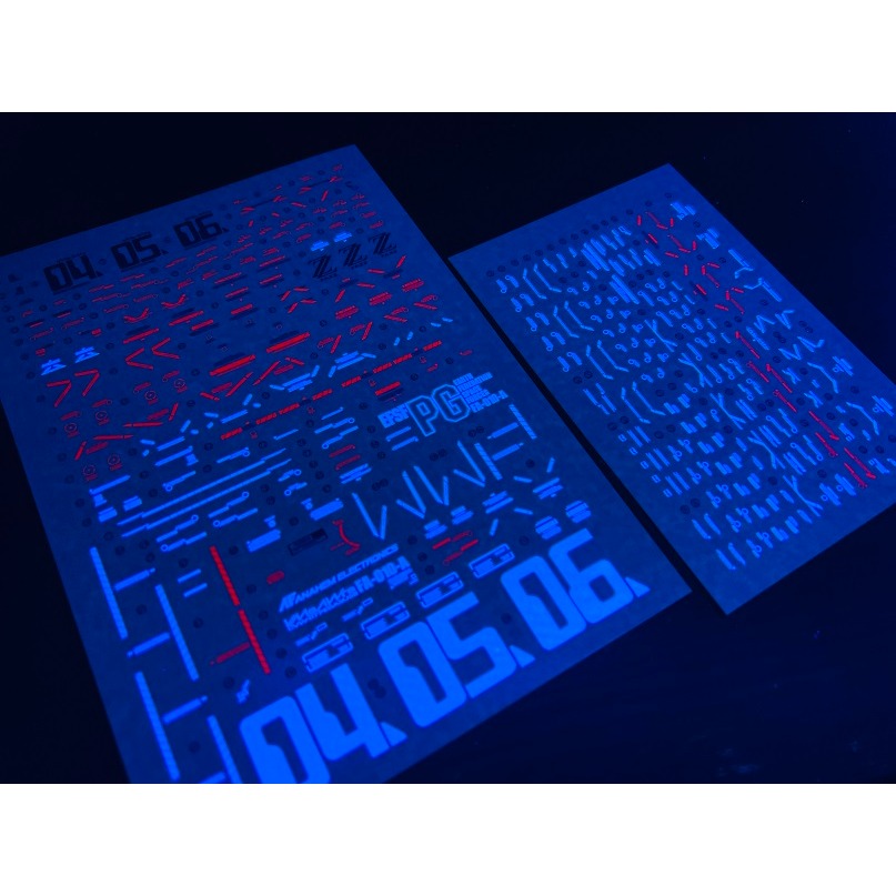 【Max模型小站】雪焰 MG 52 FAZZ Ver.ka 全裝甲鋼彈 卡版 KA 螢光水貼(2張)-細節圖4