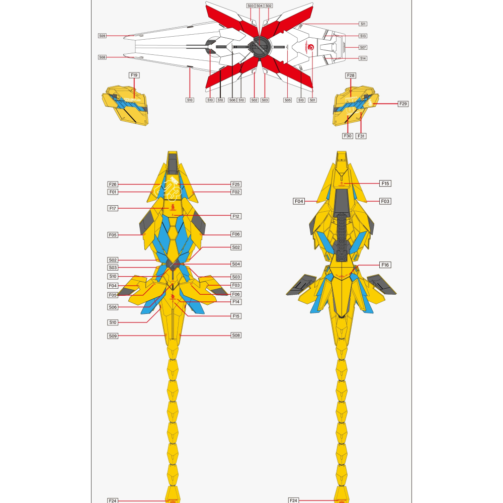 【Max模型小站】拾壹零 MG 菲尼克斯 金色 三號機 Ver.NT 水貼-細節圖3