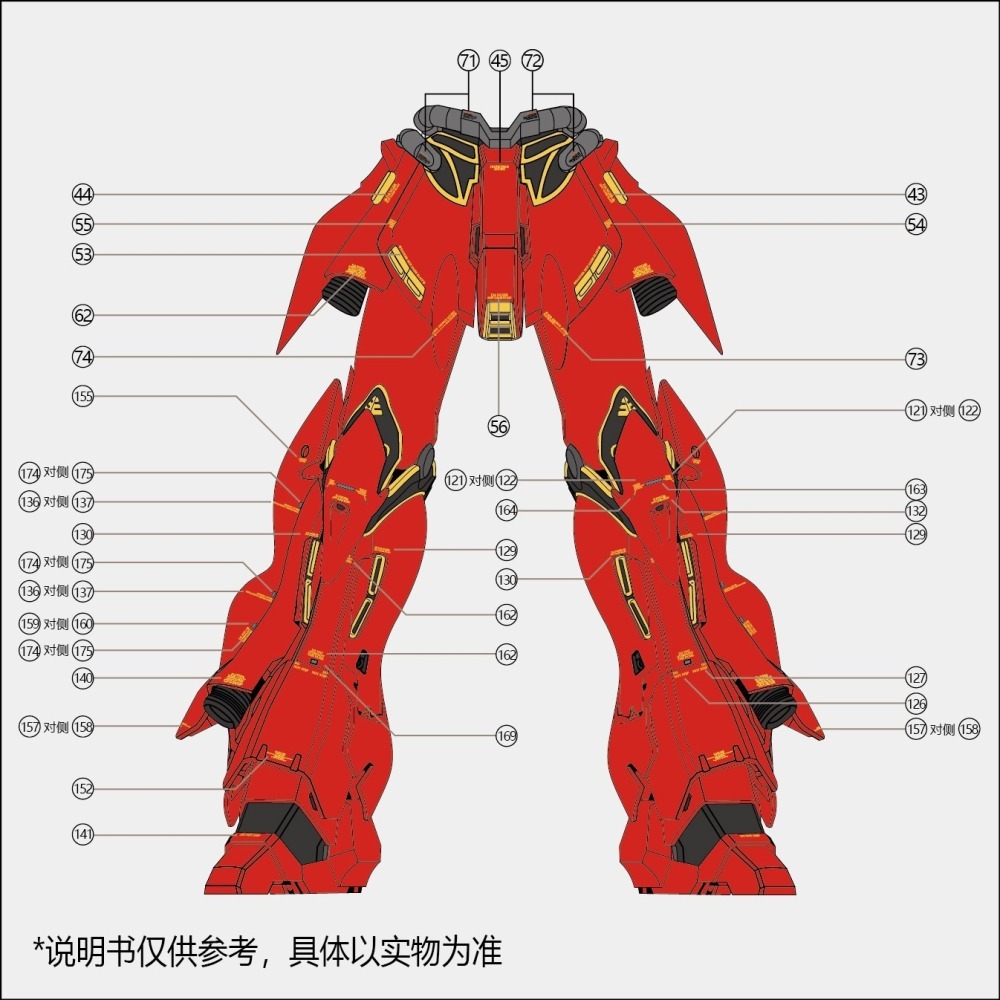 【Max模型小站】拾壹零 MG 新安洲 OVA Sinanju 新安州 瀧川虛至樣式 原稿 水貼-細節圖5