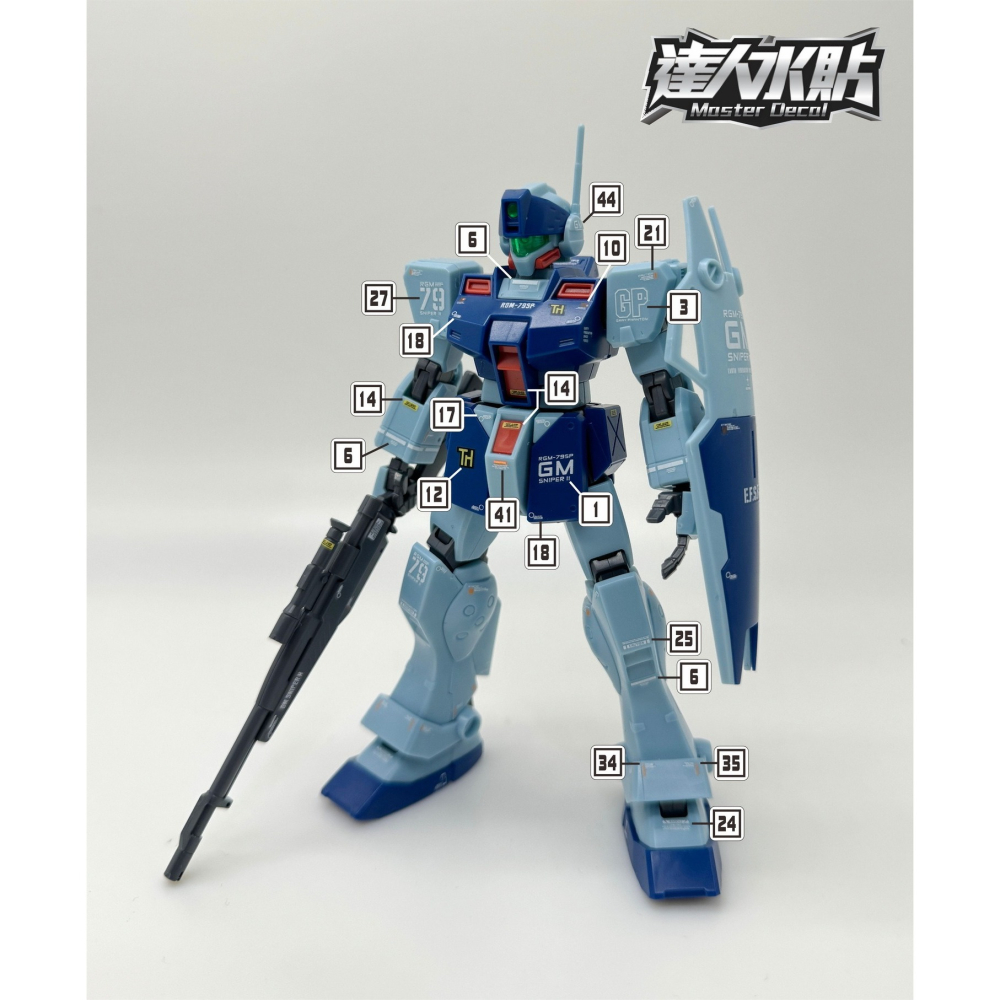 【Max模型小站】達人 (H103) HG 狙擊吉姆II HGUC 1/144 高清 螢光水貼-細節圖3