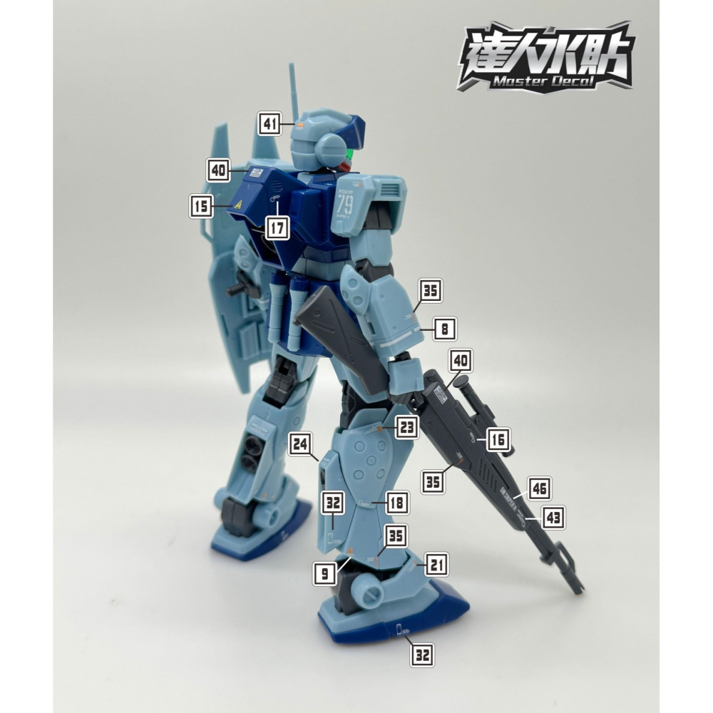 【Max模型小站】達人 (H103) HG 狙擊吉姆II HGUC 1/144 高清 螢光水貼-細節圖4