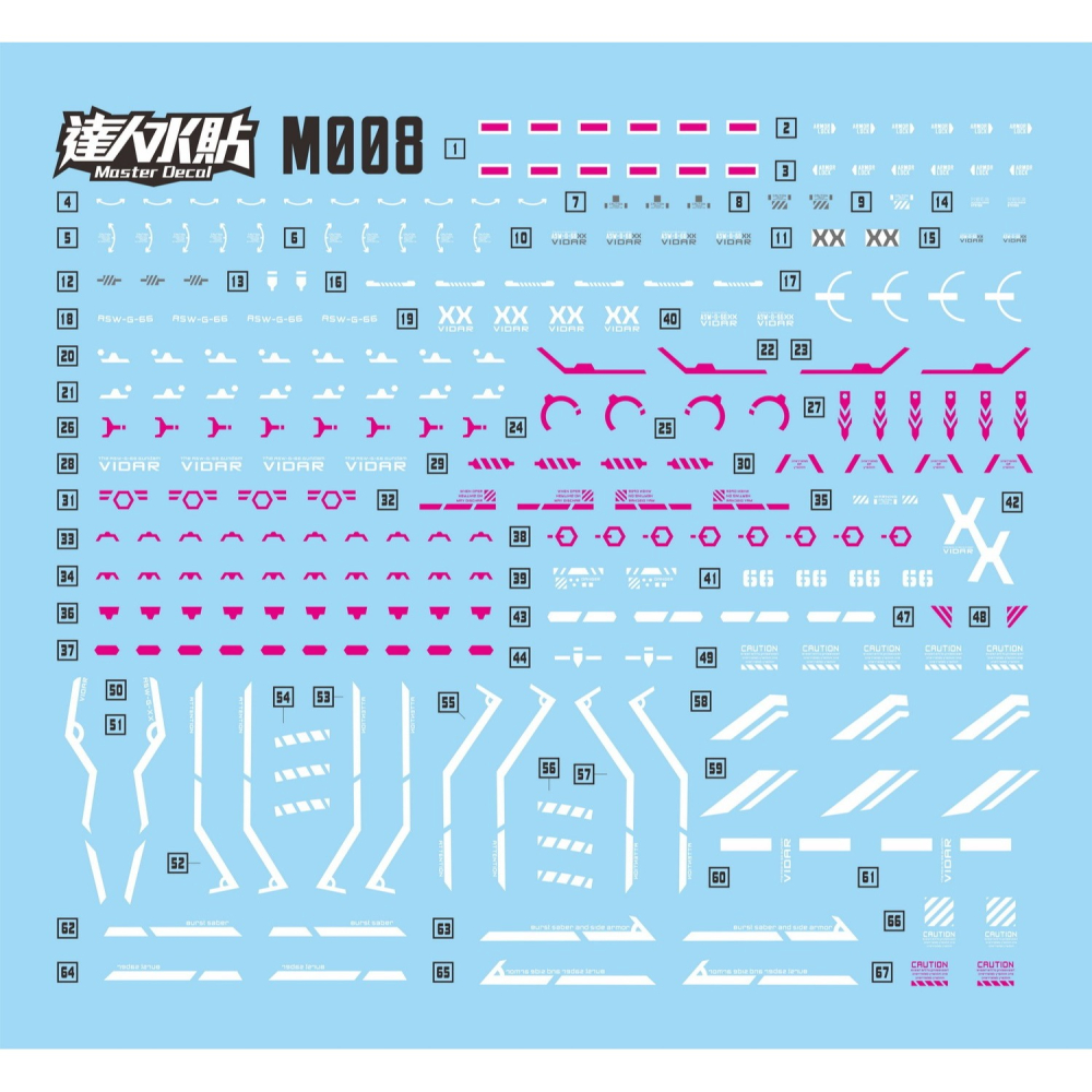 【Max模型小站】達人 (M008) 維達爾 殘命鋼彈 鐵血 MG 1/100 高清水貼-細節圖2
