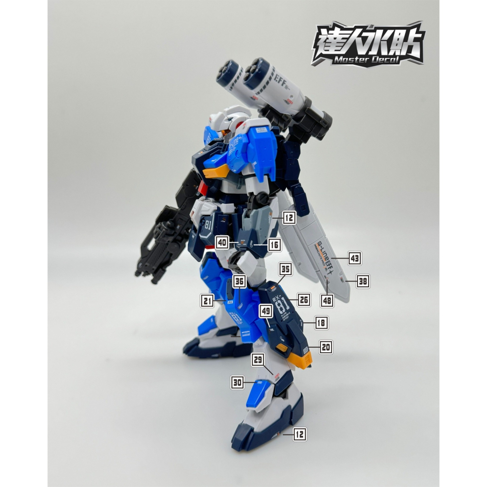 【Max模型小站】達人 (H093) HGUC 吉萊 GLINE 1/144 高清 螢光水貼-細節圖4