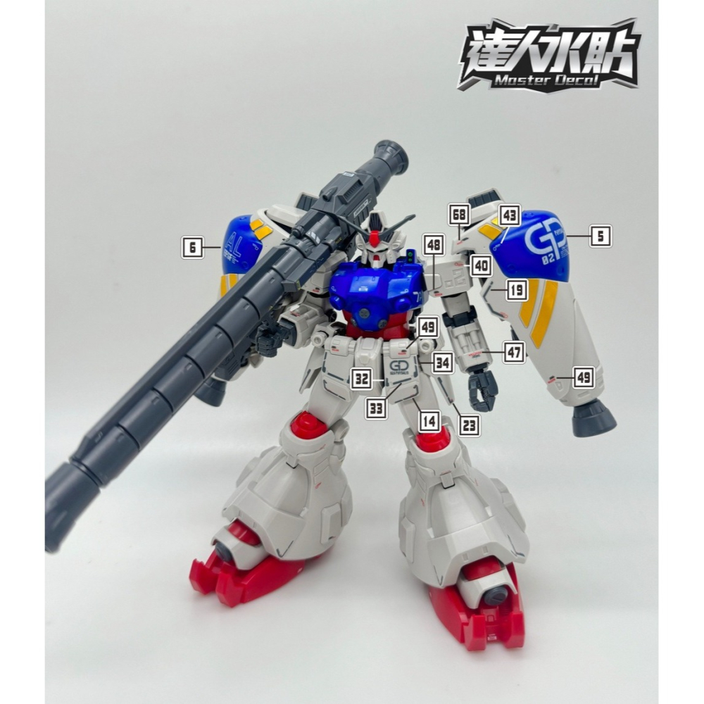 【Max模型小站】達人 (H076) HGUC 1/144 GP02A GP02 螢光水貼 3天內出貨-細節圖3