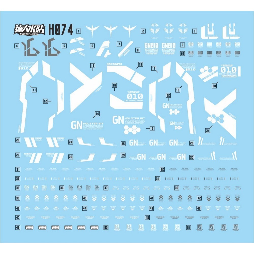 【Max模型小站】達人 ( H074) HG 00 1/144 獄天使 模型 螢光水貼-細節圖2